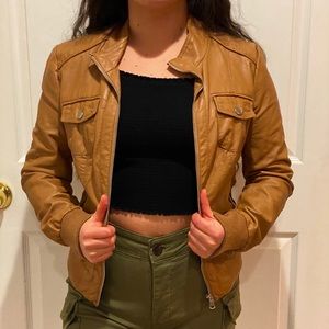 Light brown leather jacket!